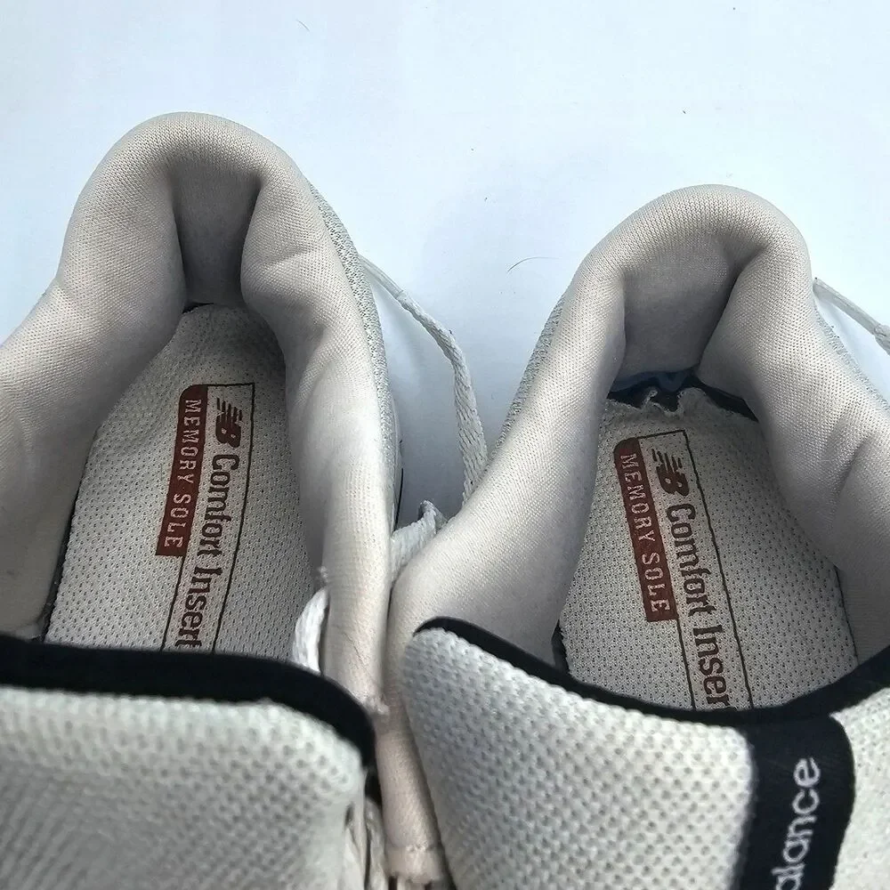 New Balance Women Sneakers 8 Cream Black Cushioned Running Shoes